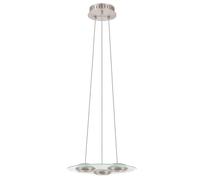 Plafonnier LED design 21 watts, luminaire suspendu en verre satiné, Eglo 90811