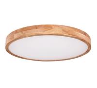 Plafonnier LED design bois lumière du jour salon télécommande lampe dimmable Globo 41745-48