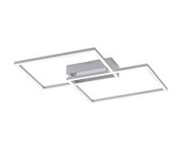 Plafonnier LED design pour salon, couloir, lampe CCT, télécommande, argent