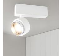 Plafonnier LED design spot orientable salon salle à manger lampe spot en plâtre blanc