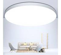Plafonnier LED - Diamètre : 28 cm - 24 W - 6500 K - 2000 lm - Étanche IP44 - Rond - Moderne - Blanc - Pour cave, chambre à coucher, salon, cuisine, salle de bain, balcon