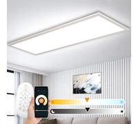 Plafonnier LED Dimmable 120 x 30 cm avec WIFI TUYA, lampe panneau super lumineux 40 W, éclairage intelligent de 2 700 K - 6 500 K pour bureau, salon, cuisine, garage, chambre d'enfants