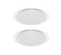 Plafonnier LED dimmable avec télécommande lampe de cuisine plafonnier effet ciel étoilé, veilleuse minuterie, 40W 2800lm blanc chaudblanc froid, DxH 46,5 x 7,5 cm, lot de 2