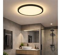 Plafonnier LED Dimmable Noir Avec Backlight 2,5 cm H 29,4 cm