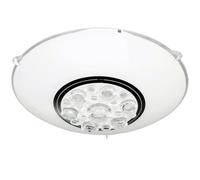 Plafonnier LED éclairage rond cristaux de verre lampe spot blanc clair WOFI 922101060250