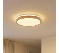 Lindby LED Plafonnier Emiva à intensité variable (Moderne) en Marron Bois e. a. pour Salon & Salle manger (1 lampe,à), Eclairage Lampe Luminaire Plafond Eclerage