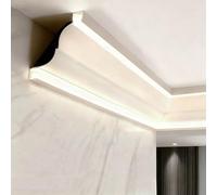 Plafonnier LED en aluminium de 1 à 30 m, rail double bande avec couvercle laiteux pour éclairage indirect linéaire (2 m / 6.6ft)