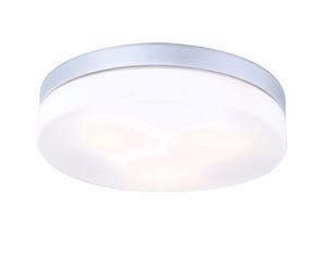 Plafonnier LED en aluminium rond Lampe d'extérieur Lampe de balcon Lampe de salle de bain blanche, 3x 3,7W 320Lm blanc chaud, DxH 30x7 cm