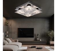 LED plafonnier salon verre éclairage fleurs cristal projecteurs réalité lumières R62084106