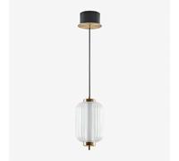 Plafonnier Led En Fer Et Avec 1 Boule En Verre Necsar Doré B