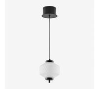 Plafonnier Led En Fer Et Avec 1 Boule En Verre Necsar Noir A