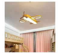 Plafonnier LED en Forme d'avion en Bois Minimaliste Jaune, luminaire décoratif d'intérieur, idéal pour Une Chambre d'enfant ou Une Cuisine