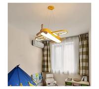 Plafonnier LED en Forme d'avion en Bois Minimaliste Jaune, luminaire décoratif d'intérieur, idéal pour Une Chambre d'enfant ou Une Cuisine