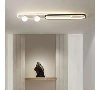 Plafonnier LED en Forme de Boule de Verre créative, Style Moderne et épuré, idéal pour Le Salon, la Chambre, Le Couloir ou l'allée. Lampe décorative d'intérieur (Noir, 2 têtes, 100 cm, inten