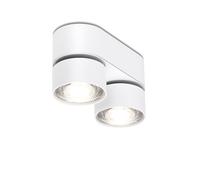 Plafonnier LED en saillie Wittenberg 4.0 Jumelles Mawa Design blanc, Designer Jan Dinnebier, 17.6x9.6x7.6 cm