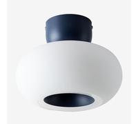 Plafonnier Led En Verre Et Acier Deruent Bleu Lapis-Lazuli