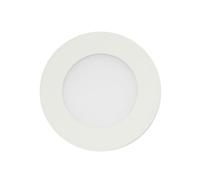 Plafonnier LED encastrable - 4 W - Blanc neutre (~ 4500 K) - Spot rond encastrable plat, blanc