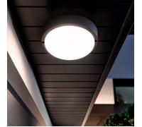 Plafonnier LED Extérieur Rond 15W Black IP65 Ø140 mm 4000K Blanc neutre