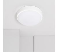 Plafonnier Led Extérieur Rond 25w Hublot White Ip65 Ø175 Mm Blanc Chaud 3000k