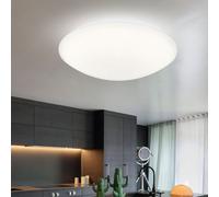 Plafonnier LED FONTI abat-jour acrylique effet étoile 24 watts blanc rond