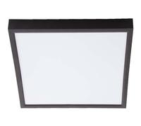 Plafonnier LED gradateur 3-étapes 17cm carré éclairage couloir noir