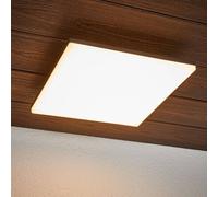 Plafonnier LED Henni, IP65, capteur, 30x30 cm, anthracite Henni Lucande, gris, Moderne, Plafonnier extérieur LED