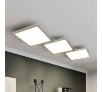 Plafonnier LED Ilira Lucande, dimmable, gris, Cuisine, Aluminium, Moderne, Plafonnier LED