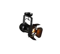 Plafonnier LED Industrielle,, E27 spots de lamp orientables en Métal, 31*17*35cm, Noir