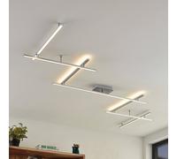 Plafonnier LED Kerem Lindby, dimmable, gris, Salon / Salle à manger, Métal, Moderne, Plafonnier LED