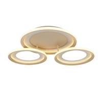 Plafonnier LED, lampe de couloir, anneaux orientables, sable, métal, L 62,5 cm