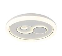 Plafonnier LED, lampe de plafond, fonction mémoire, blanc mat, acrylique opale, CCT D 49 cm