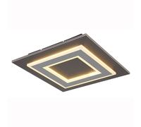 Plafonnier LED Lampe de plafond salle à manger panneau de construction, acrylique plastique métal, 24W 680lm blanc chaud, LxLxH 32x32x5,5 cm