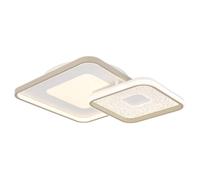 Plafonnier LED, lampe de plafond, télécommande, veilleuse à température de couleur variable, blanc, intensité réglable, L 50 cm