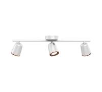 Plafonnier LED, lampe de salon, blanc, métal, H 11,5 cm