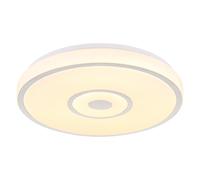 Plafonnier LED Lampe de salon Effet étoilé Blanc Métal D 38 cm
