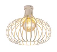 Plafonnier LED, lampe de salon, grille, sable, métal, D 40 cm