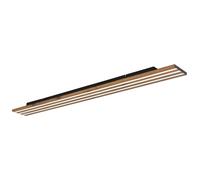 Plafonnier LED, lampe de salon, intensité réglable, métal noir, H 6 cm