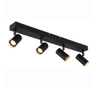 Plafonnier LED lampe de salon lampe de plafond métal noir pivotant L 56 cm