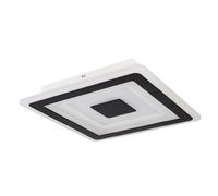 Plafonnier LED lampe de salon lampe de salle à manger, métal acrylique blanc, télécommande à intensité variable application/commande vocale Mémoire Smart RGB CCT, 34W 1700Lm 3000-6500K, L 39,5 cm