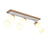 Plafonnier LED, lampe de salon, orientable, métal marron, H 59,9 cm