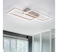 Plafonnier LED lampe de salon plafonnier lampe de salle à manger, métal, rectangulaire, 2280lm 40W 3000K, 52 x 24,2 x 6,2 cm
