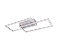 Plafonnier LED lampe de salon plafonnier lampe de salle à manger, métal, rectangulaire, 2280lm 40W 3000K, 52 x 24,2 x 6,2 cm