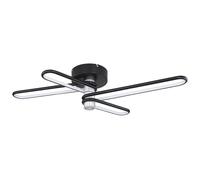 Plafonnier LED lampe design lampe de salon lampe de salle à manger lampe de cuisine, haut-parleur Bluetooth, 35W 1400lm 3000K blanc chaud, H 18,5 cm