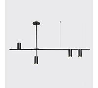 Plafonnier LED, lampe suspendue minimaliste à bande métallique for la maison, plafonnier LED, table à manger intérieure moderne, luminaire suspendu, cuisine nordique, salon, lustre de décoration(Black