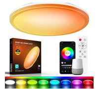 Plafonnier LED,Led Télécommande Contrôle APP, LED Dimmable 24W RGB,6500K,Intelligent 30cm, pour Coucher, Salon,Couloir,Cuisine