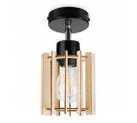 Plafonnier LED - Light-Home - TIMBER 2357/KP - Bois et Métal - Noir et Beige