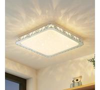 Plafonnier LED Lorand Lindby, dimmable, blanc, Salon / Salle à manger, Matière Plastique, Moderne, Plafonnier LED