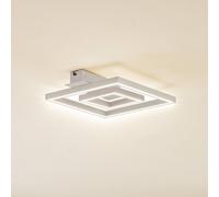 Plafonnier LED Madamo Lindby, blanc, Salon / Salle à manger, Aluminium, Moderne, Plafonnier LED