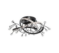 Plafonnier LED MAIA Zuma Line 26W noir/chrome cristal dimmable 3000-6000K