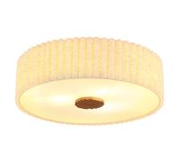Plafonnier LED marron, luminaire en tissu, lampe de salon couleur sable, D 50 cm